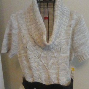 Tan Knit Tunic Top with Belt NWOT